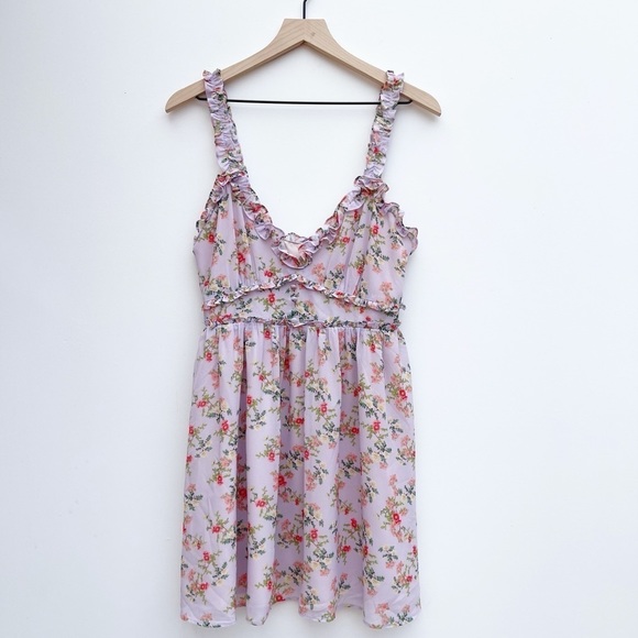 Lovers and Friends Raya Dress Lilac Floral Mini - Picture 2 of 5